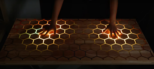 Smart CNC Carved Sensing Wood Table – DIY Interactive Furniture