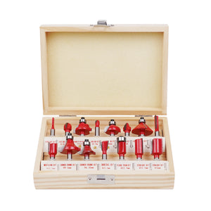 Twotrees 15 pcs Milling Cutter Set for Wood Router