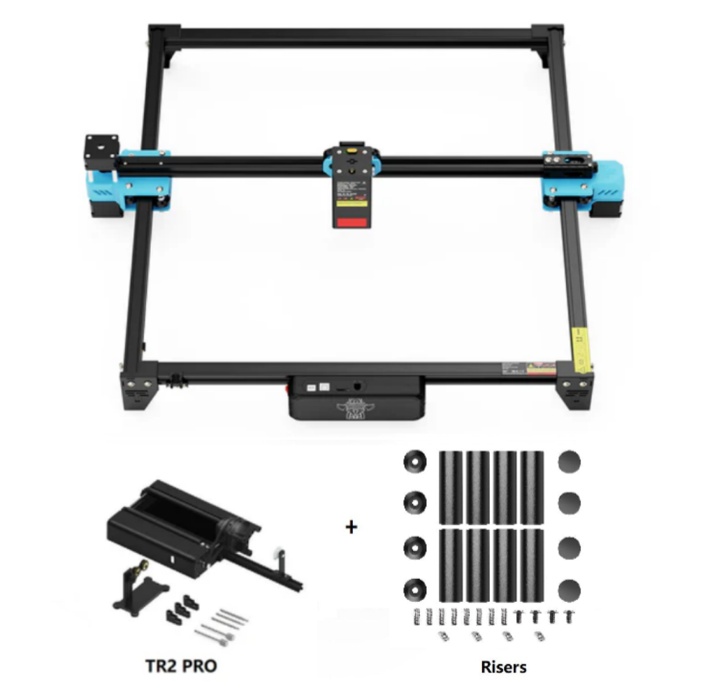 Twotrees TTS-20 Pro 20W Laser Engraver Machine + TR2 Pro Rotary + Risers