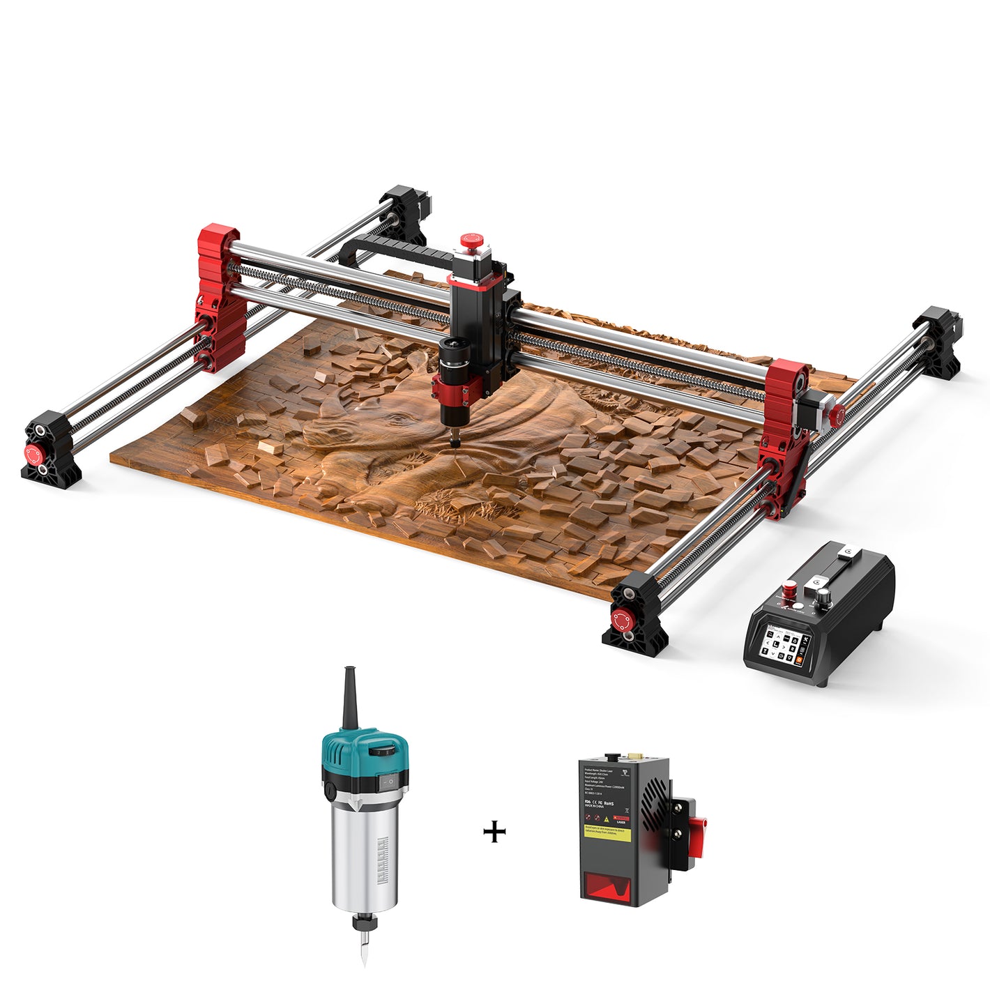 Twotrees TTC-H40 CNC Router Machine + 20W Laser Module + 800W Spindle